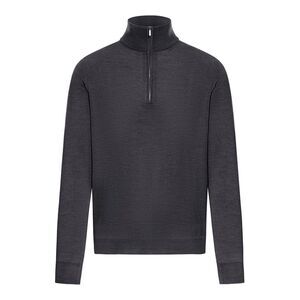 Zanone Men Sweater With Half Zip In Wool Flex